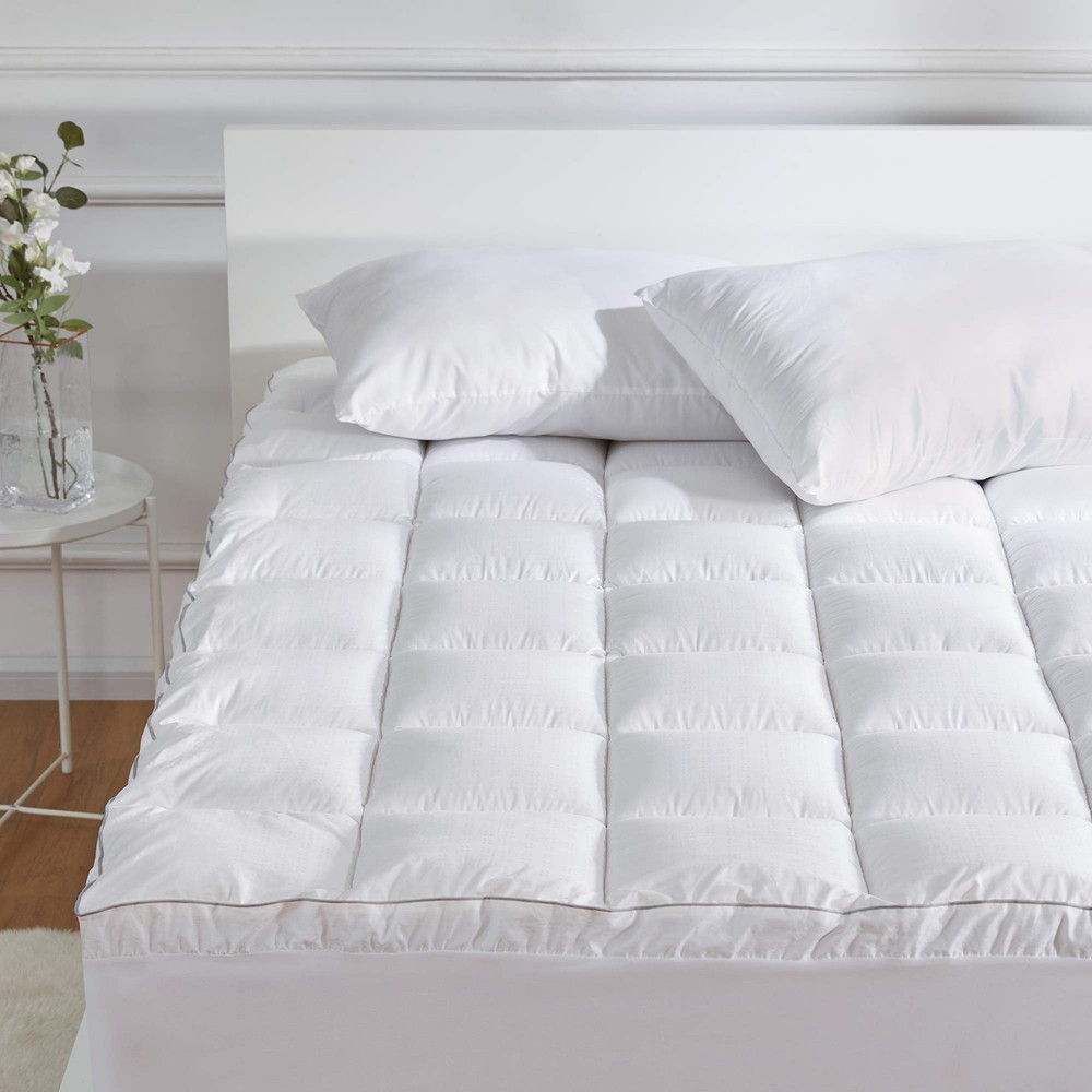 Queen Size Cotton Mattress Pad, Machine Washable Mattress Protector Cover, So...