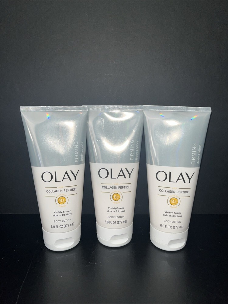 Lot Of 3 - Olay Collagen Peptide Firming Hand & Body Lotion 6 fl oz