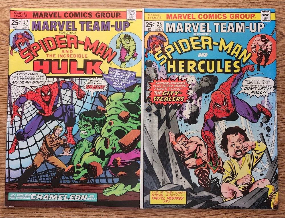 Marvel Team-Up Set of Two #27 VF 8.5 & #28 VF 8.5 published in 1974