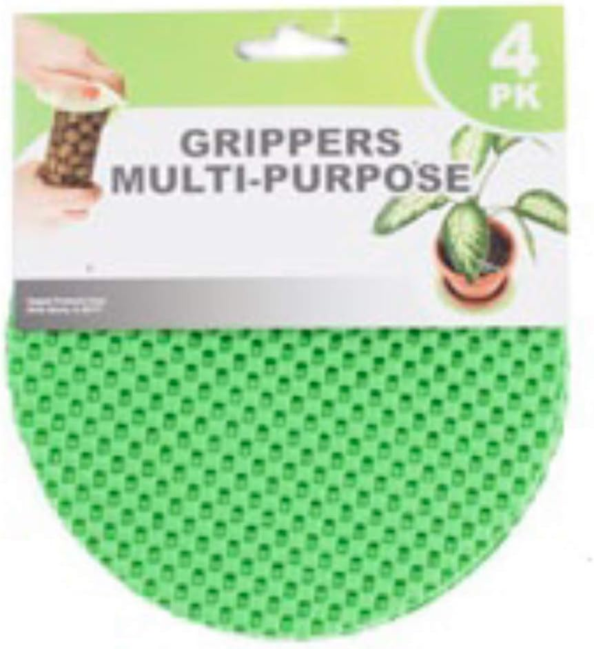 round Multi-Purpose Jar Gripper Pad Bottle Lid Opener, 4 Piece Set, Colors May V