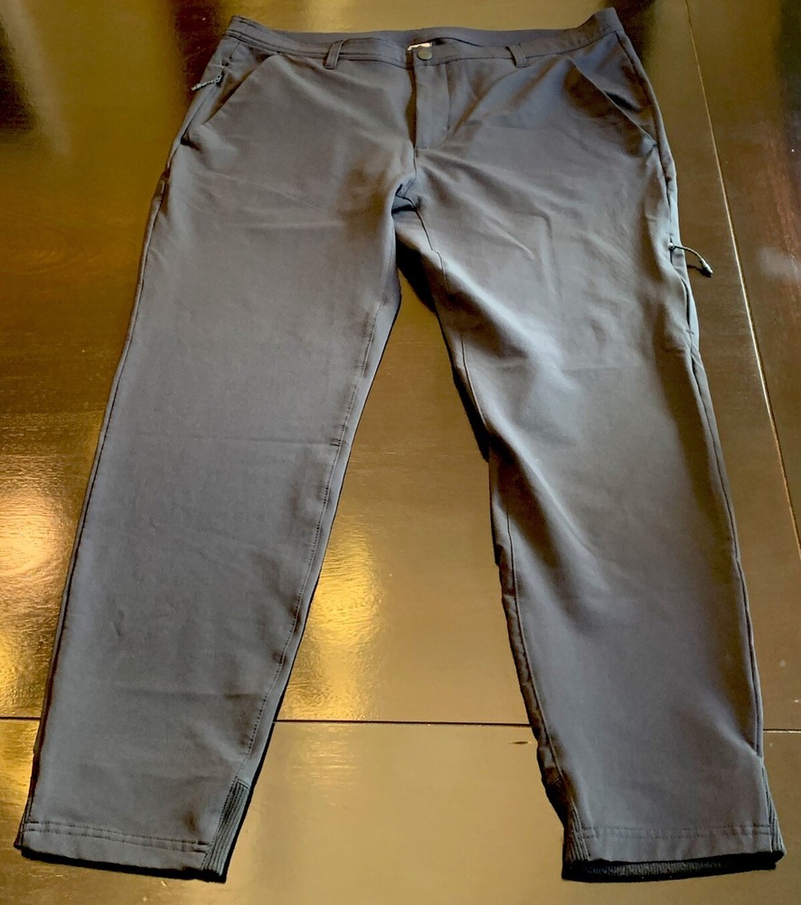 Russell Athletic Mens Tech Chinos Black Active Pants with Zip Pockets Size L