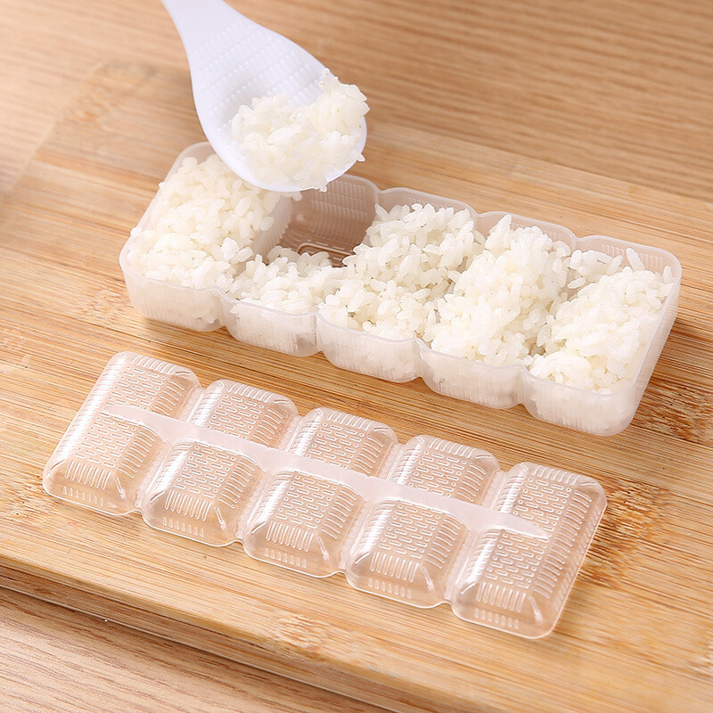 5-Roll Sushi Mold Set for Nigiri Rice Ball and Bento Making