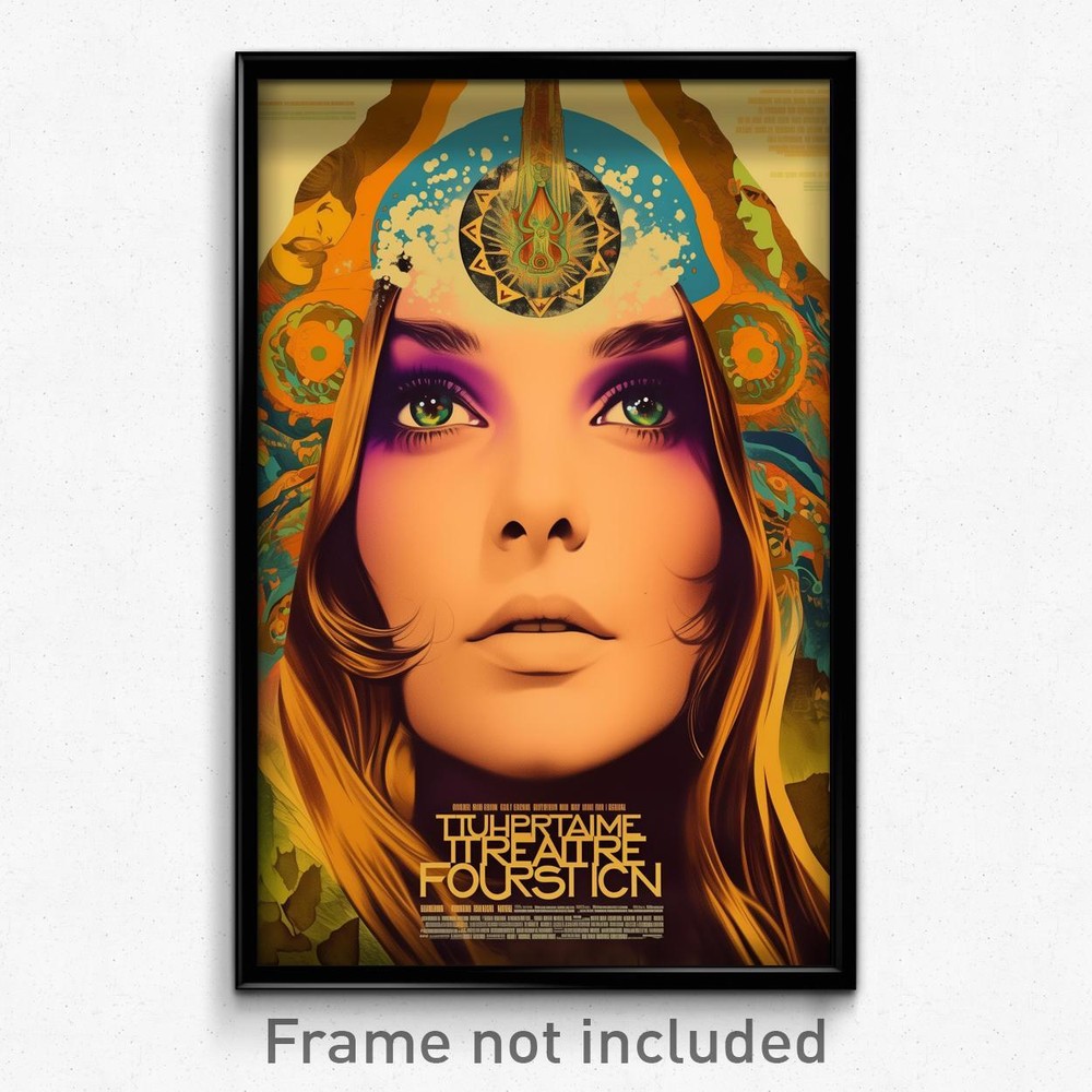 French Psychedelic Art Retro Film Print - Tremendous Henge Movie Poster