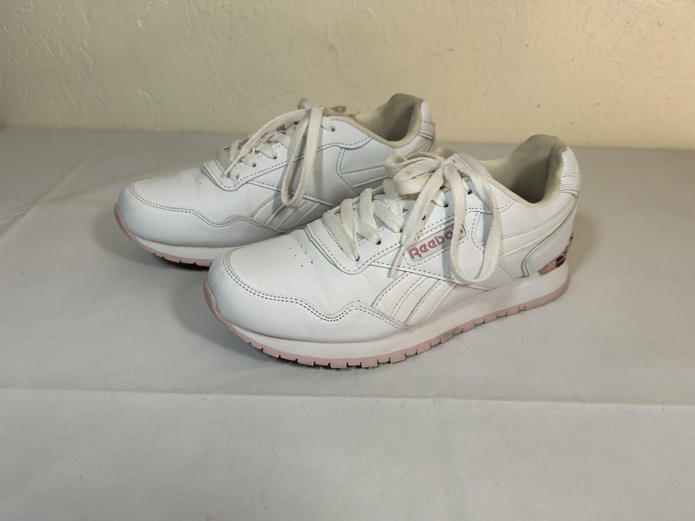 Women's Reebok Royal Glide Classic Leather Sneakers in Pink & White - Size 8.5