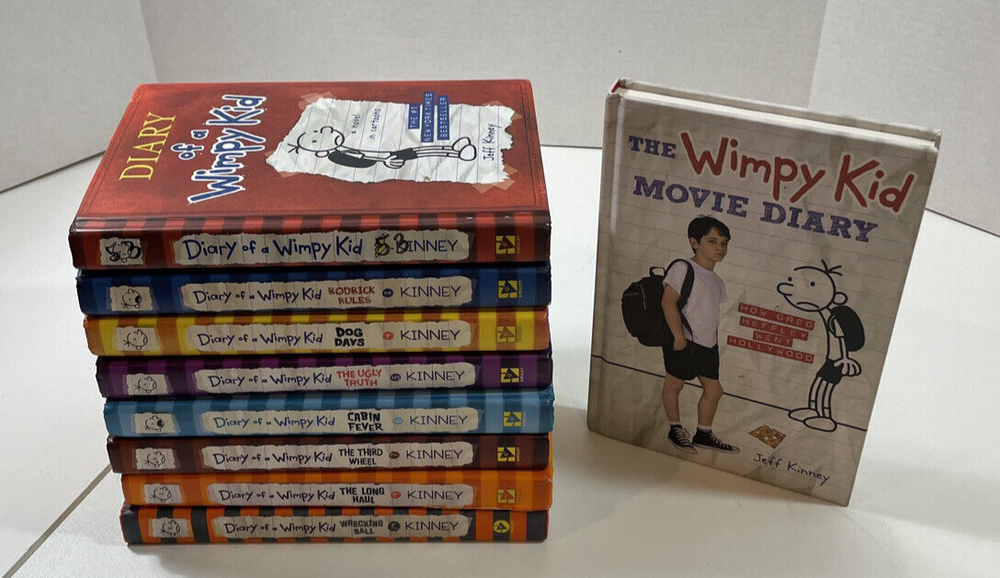 Diary of a Wimpy Kid Collection Lot Of 7 Books & Movie Diary by Jeff Kinney