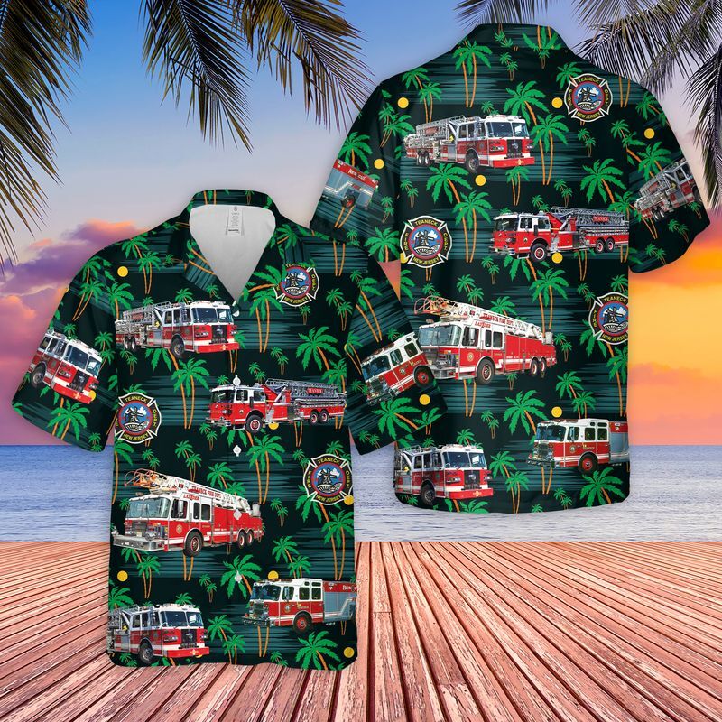 Teaneck New Jersey Fire Department Hawaiian Shirt