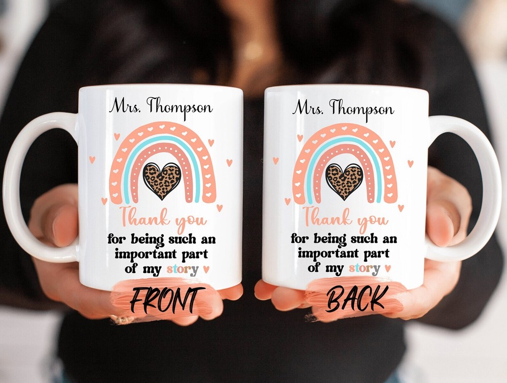 Grateful Teacher Appreciation Mug - Personalized Thank You Gift for Educators  