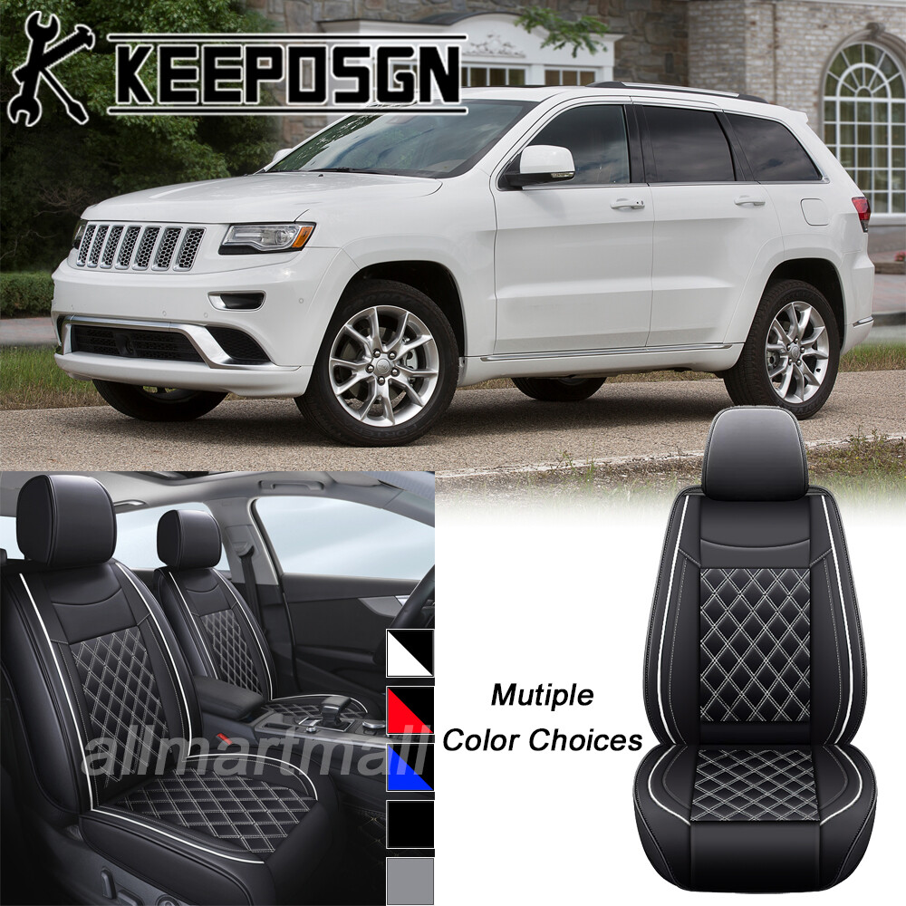 For Jeep Grand Cherokee Luxury Car Seat Covers Full Set Leather Front 5/2 Seater