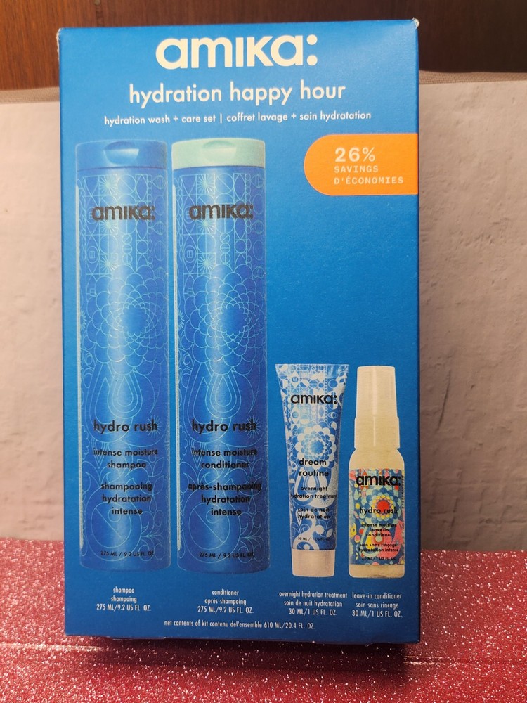 Amika Hydration Happy Hour Wash Care Set Hydro Dream Shampoo Conditioner