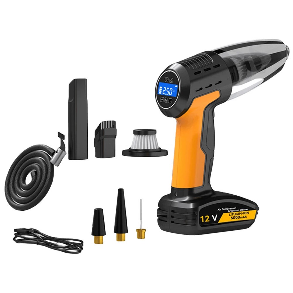 Car Vacuum Cleaner Cordless Tyre Inflator 4 in 1 Handheld Strong Suction New US