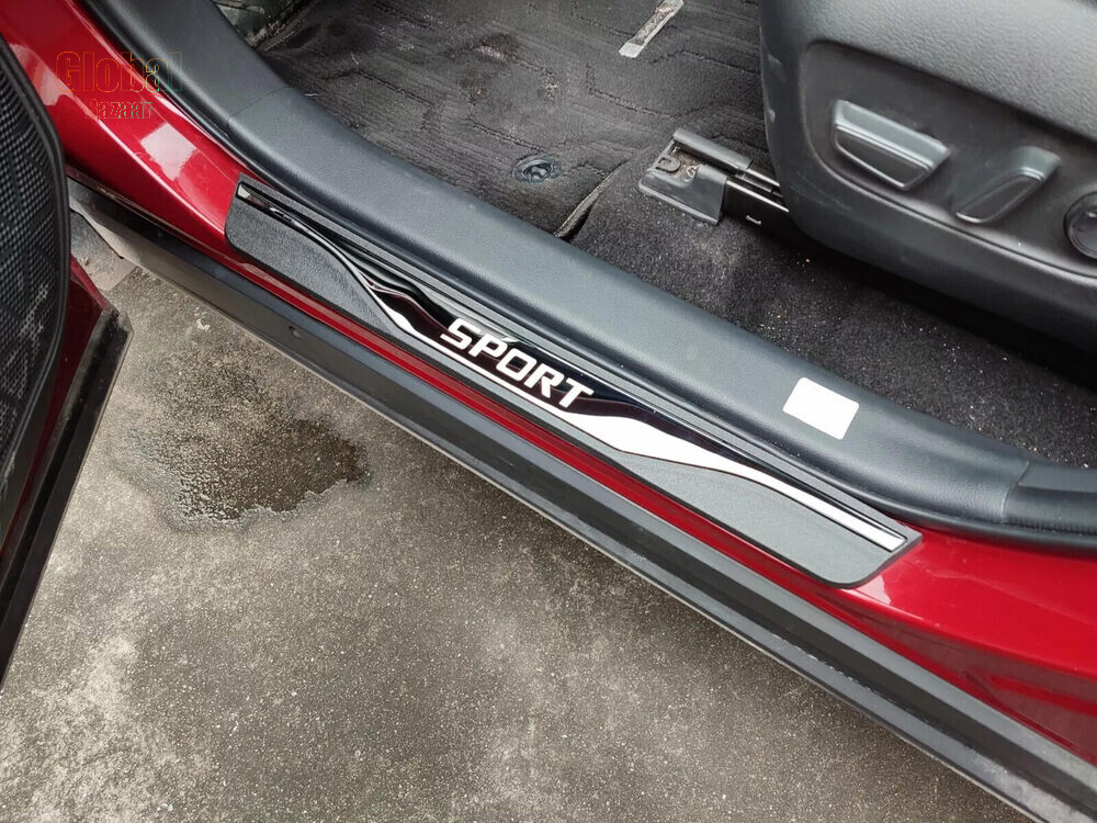 Door Scuff Sill Cover Protector Plate Accessories Black For Honda CRV Sport Trim