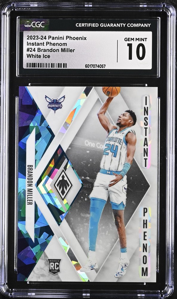 2023-24 Panini Phoenix Brandon Miller White Ice /125 RC CGC 10 Instant Phenom