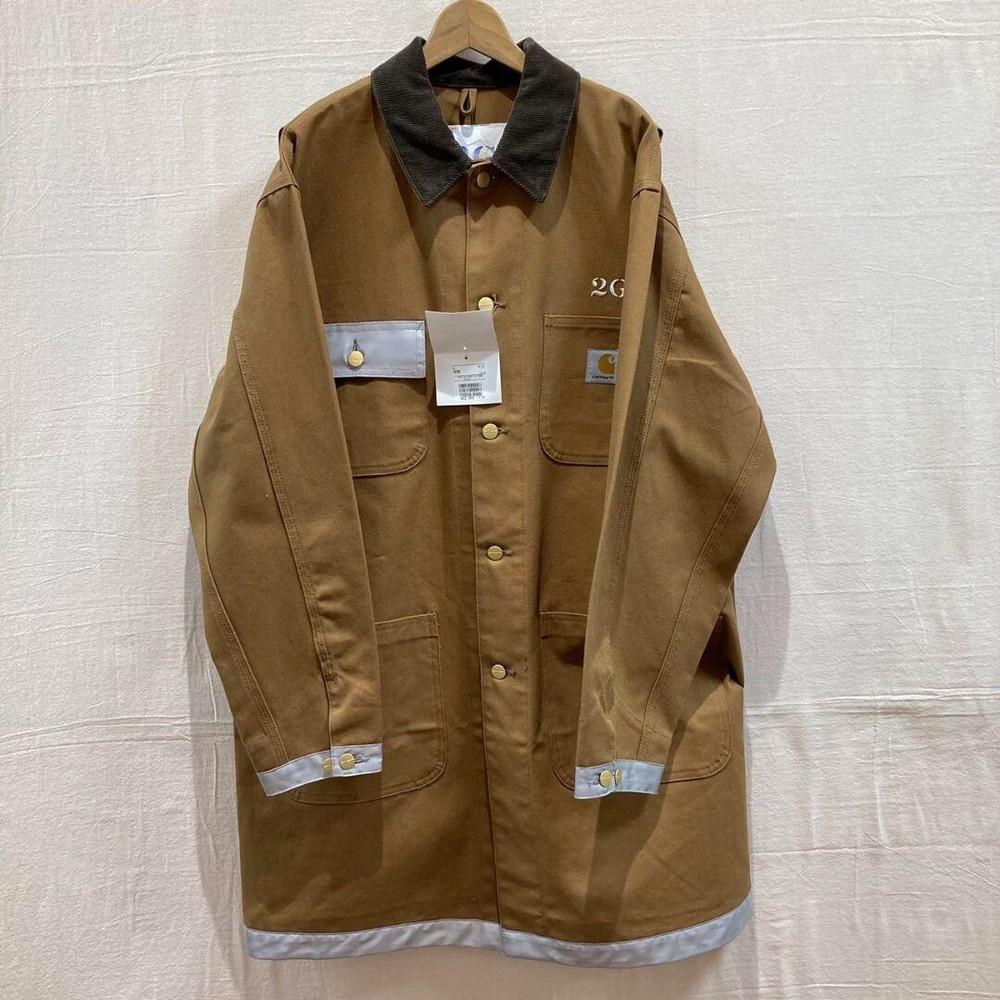Carhartt WIP 2G Custom Made Choa Long Coat Mens Size L Brown Durable Workwear Jacket  