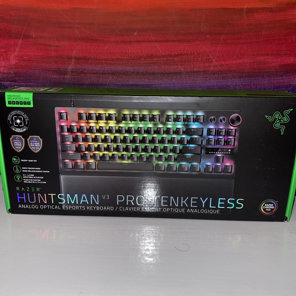 Razer Huntsman V3 Pro TKL Gaming Keyboard Analog Optical Switch RZ03-0498
