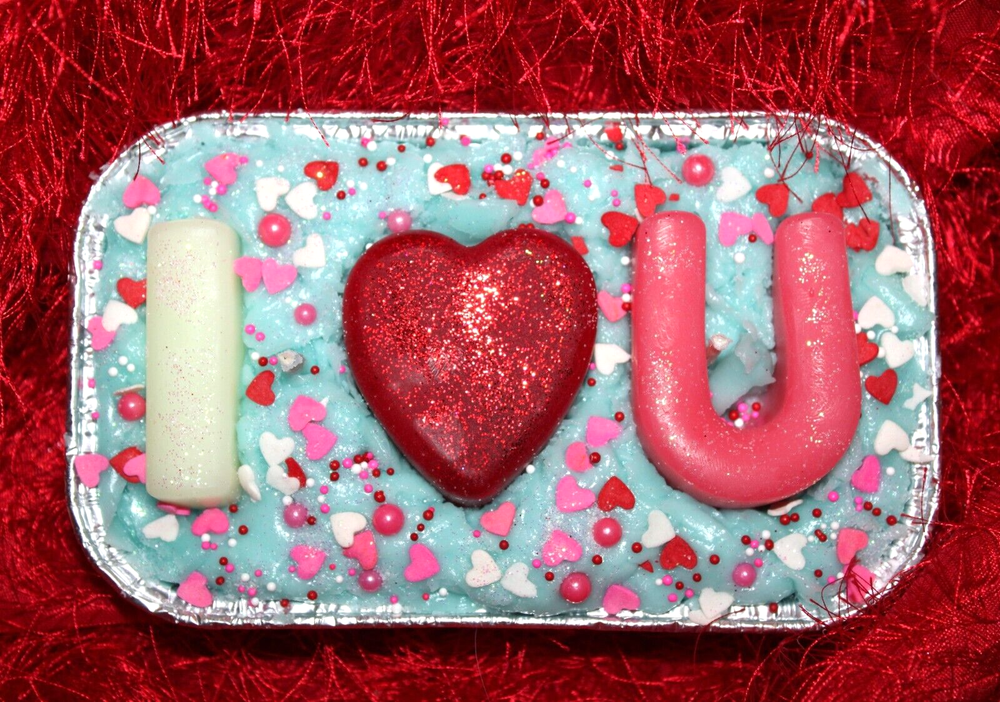 Valentines Day I Love You Heart Loaf Candle Blossoms Sea Shores Scent Handmade
