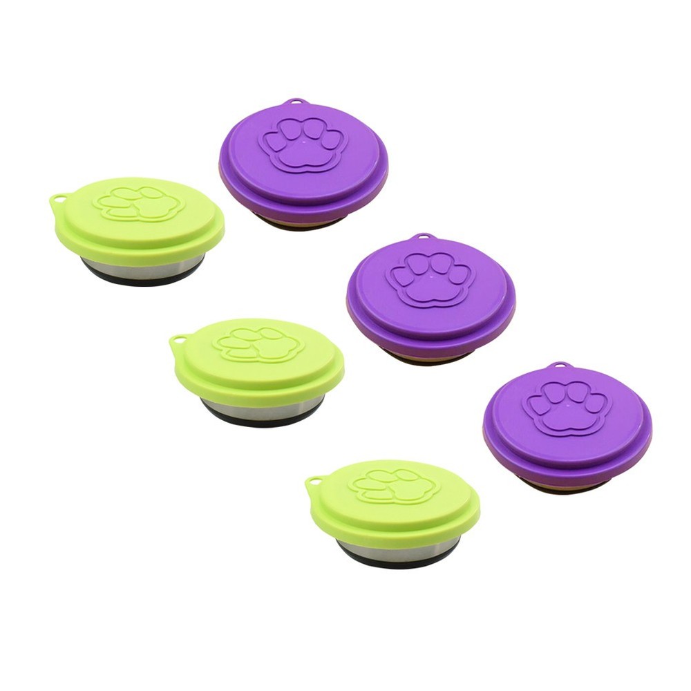 6 PCS Silicone Fresh-keeping Cover for Pets Food Tin Covers Cat and Dog Can Lid