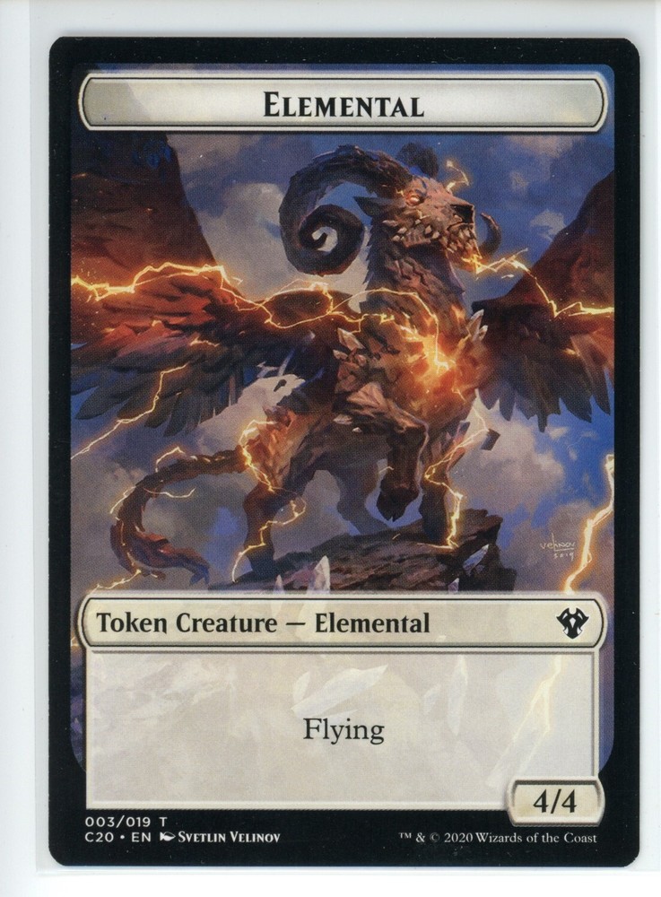 ELEMENTAL (003) // SOLDIER DOUBLE-SIDED TOKEN Commander 2020 #3//5 C20(LP)(MTG)