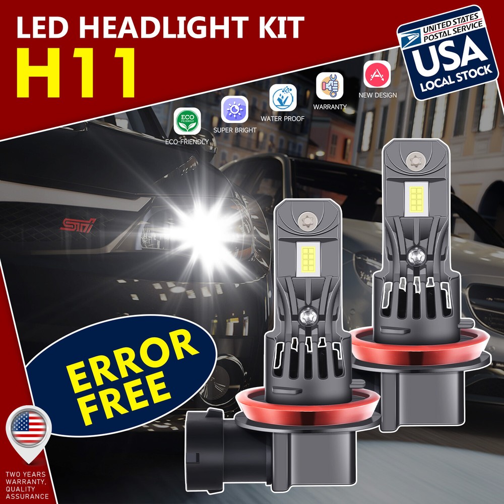 H11 Beam LED Car Bulb Headlight Lamp Kit 6000K White 20000LM Super Bright CANbus