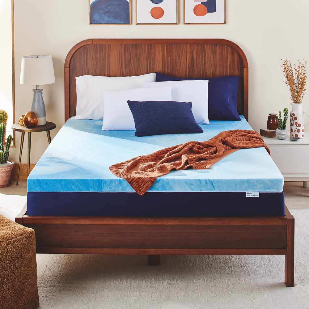 3 Inch Cooling Gel Infused Memory Foam Mattress Topper, Full Size, Cool Comfo...