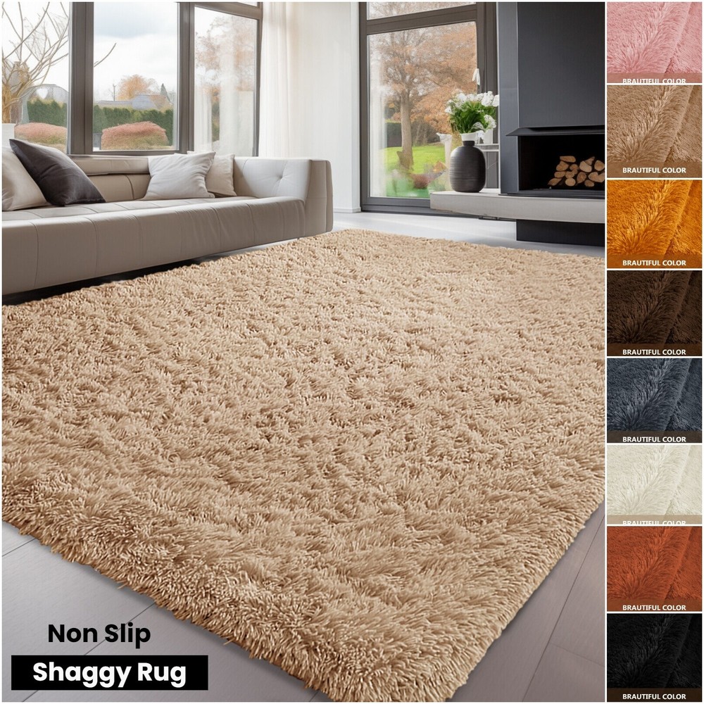 Large Area Rugs Modern Indoor Shaggy Carpets Non Slip Fluffy Rug for living room