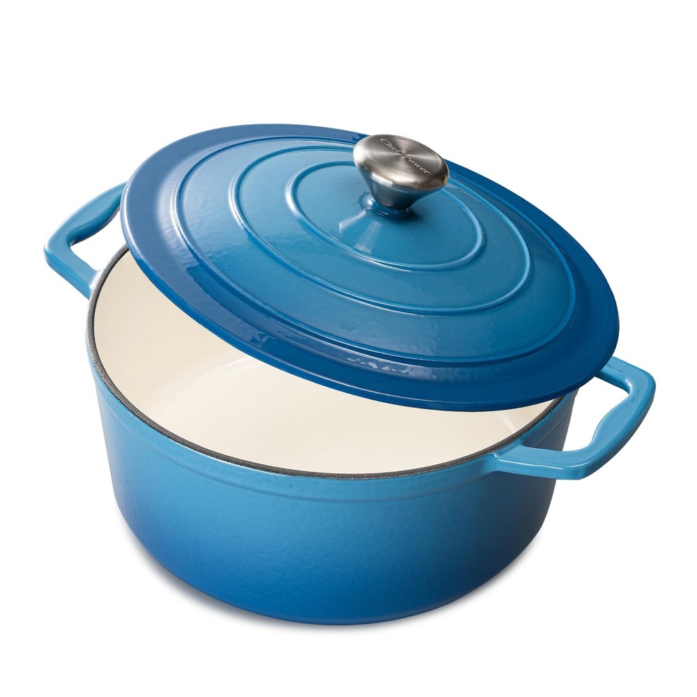 Dutch Oven Pot with Lid 5QT, Enameled Cast Iron Dutch Oven for Bread Baking, ...