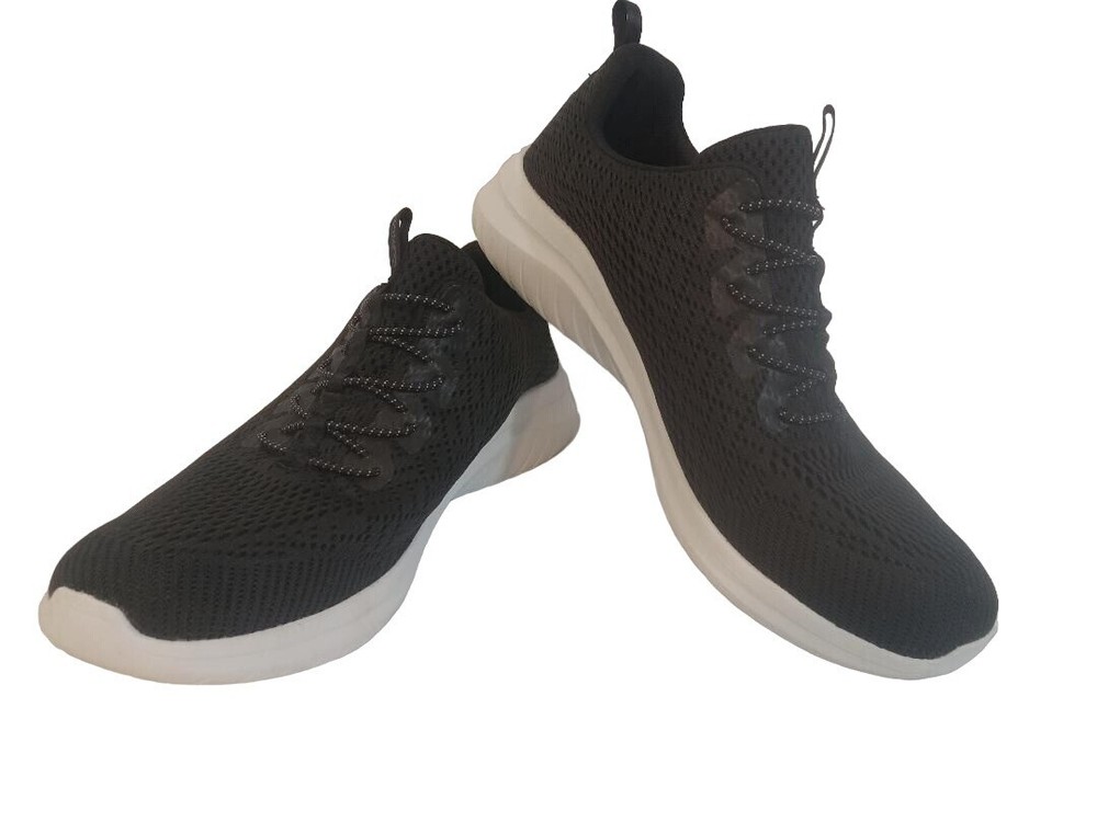 Sketchers Sneakers Streetwear Mens Size 10 Black Air Cooled Memory Foam Comfort