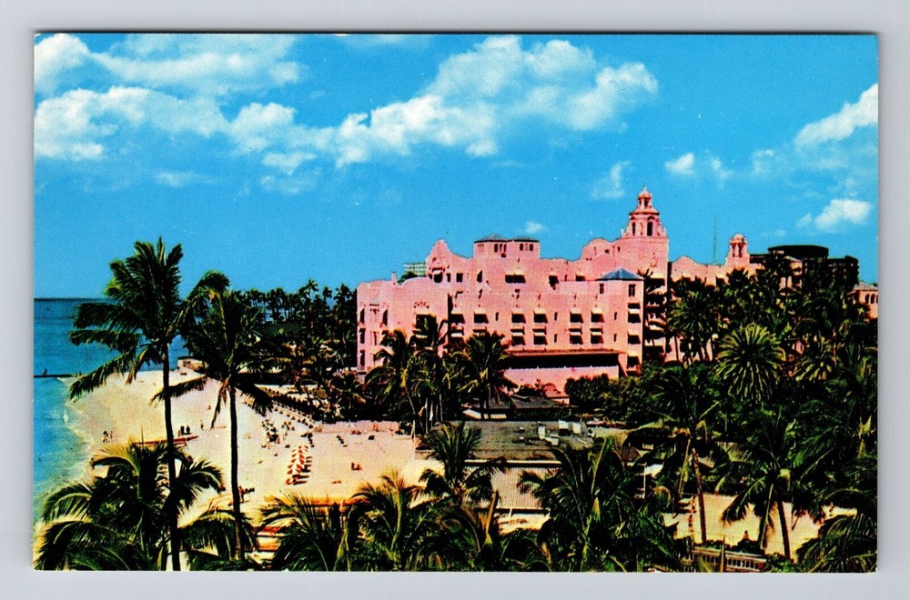 Waikiki HI-Hawaii, Royal Hawaiian Hotel, Advertising, Vintage Postcard