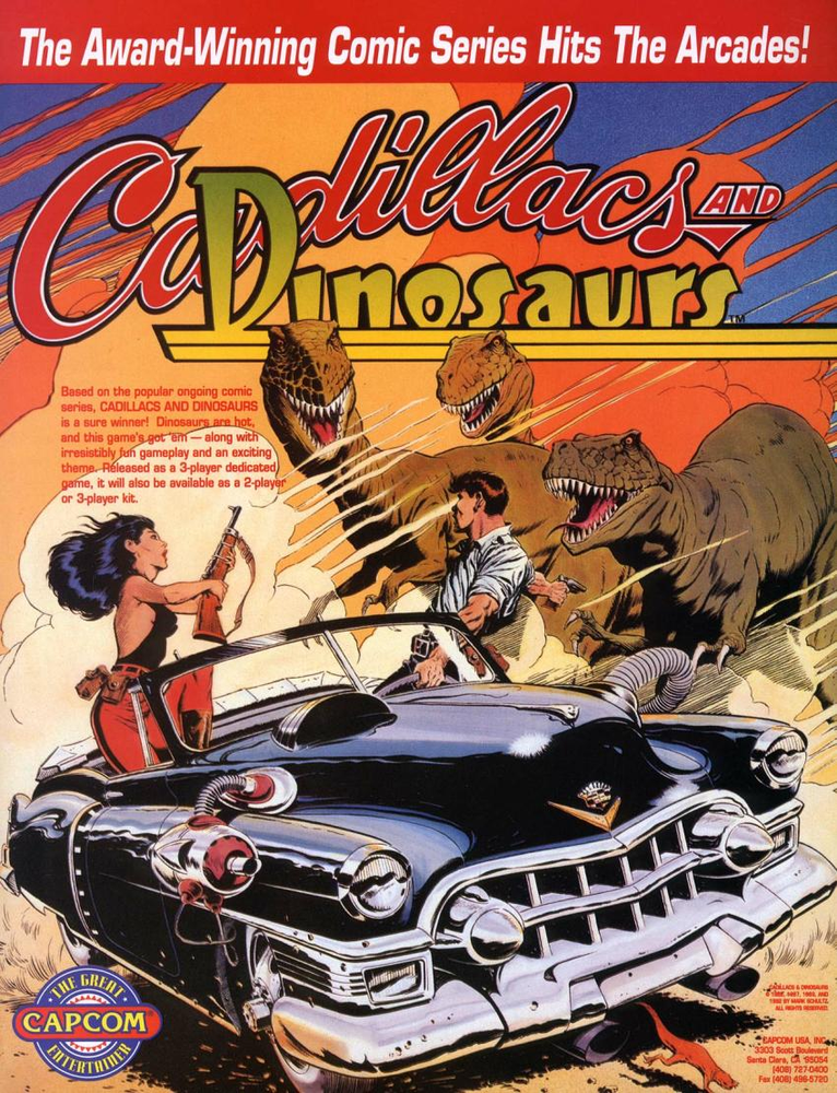 Cadillacs And Dinosaurs Capcom Arcade Glossy Promo Ad Poster Unframed A0226