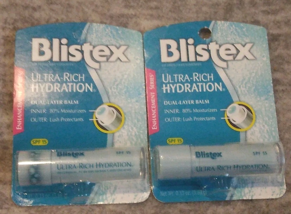 Vintage Blistex Ultra-Rich Hydration SPF 15 Lip Balm 2-Pack