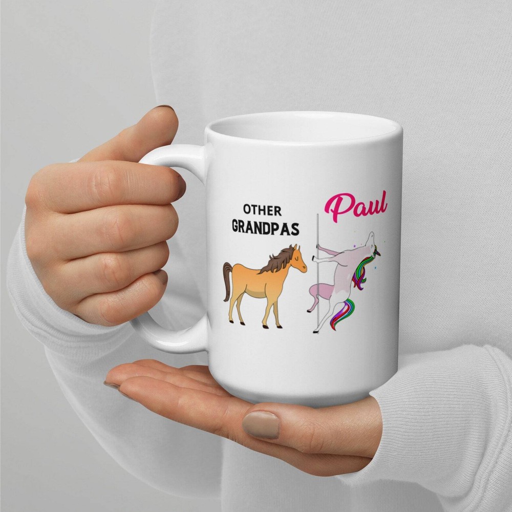 Personalized Grandpa Mug Gifts For Grandpa Grandfather Unicorn Coffee Mug