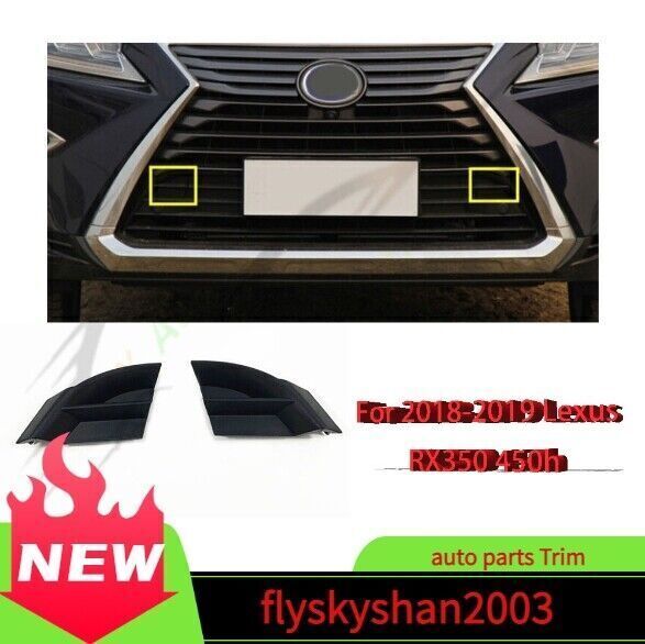 2018-2019 Lexus RX350 RX450h Front Bumper Tow Hook Cover Pair