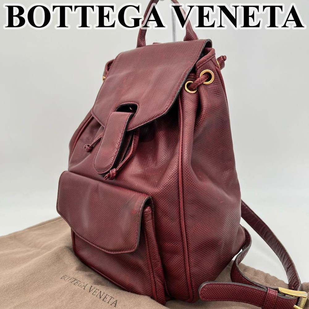 Bottega Veneta Marco Polo Backpack Rucksack Bordeaux Rare Authentic