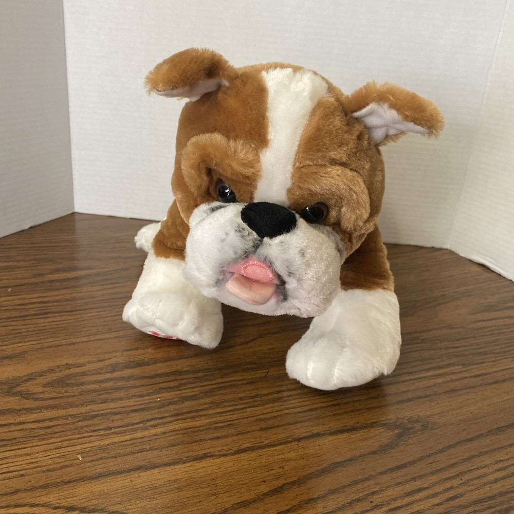 Build A Bear Bulldog Dog White Brown Boxer 14