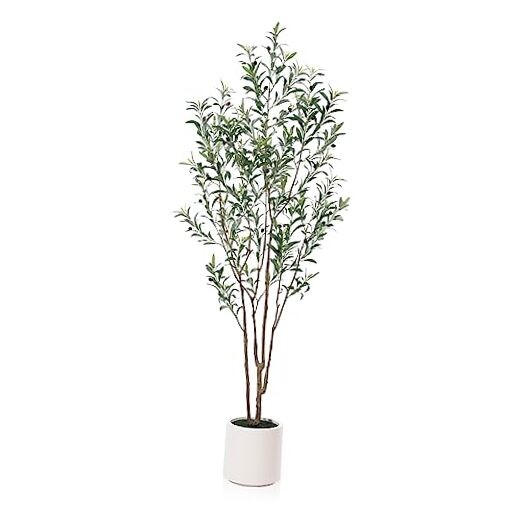 Artificial Olive Trees, 7 ft Tall Fake Olive Trees for Indoor, Faux Olive 7ft