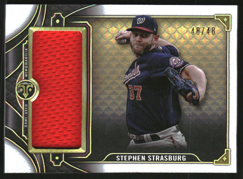 2022 T Triple Threads Single Jumbo Relics #SJR3SS1 Stephen Strasburg Jersey /48