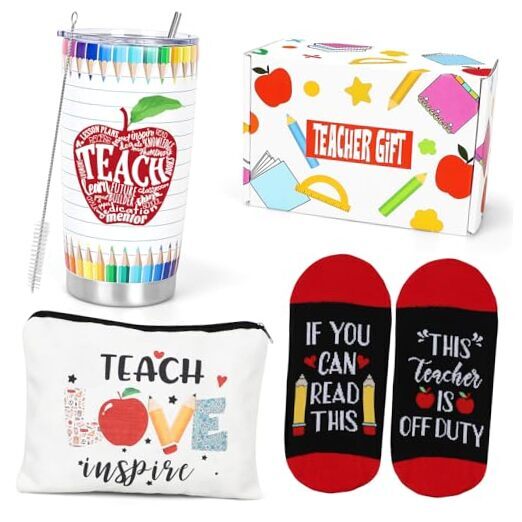 Teacher Appreciation Gifts - Teacher Gifts for Women Men White - Pencil Element