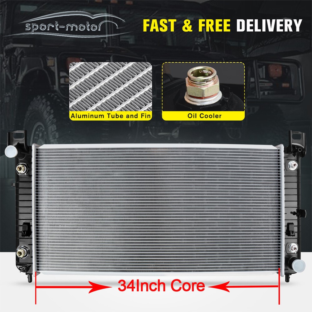 Radiator for Chevy GMC Silverado Sierra 1500 2500 Yukon H2 4.3 4.8 5.3 6.0 2370
