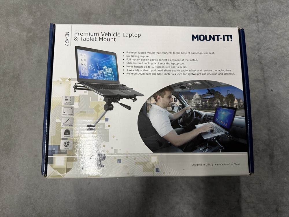 Mount-It! Adjustable Vehicle Laptop Mount | Max 17