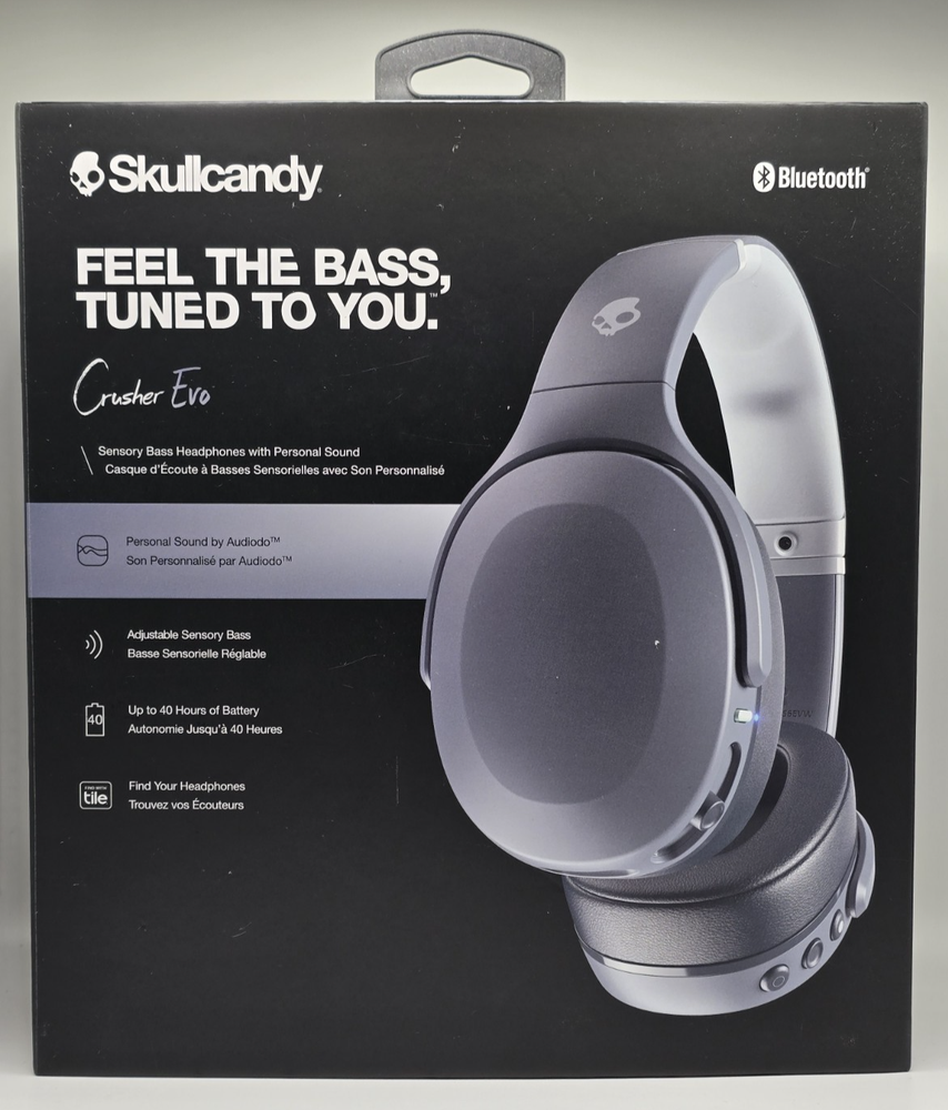 Skullcandy Crusher Evo Wireless Over-Ear Headset - Chill Gray