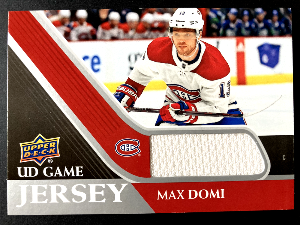 2020-21 Upper Deck Series 1 # GJ-DO MAX DOMI UD Game Jersey Montreal Canadiens