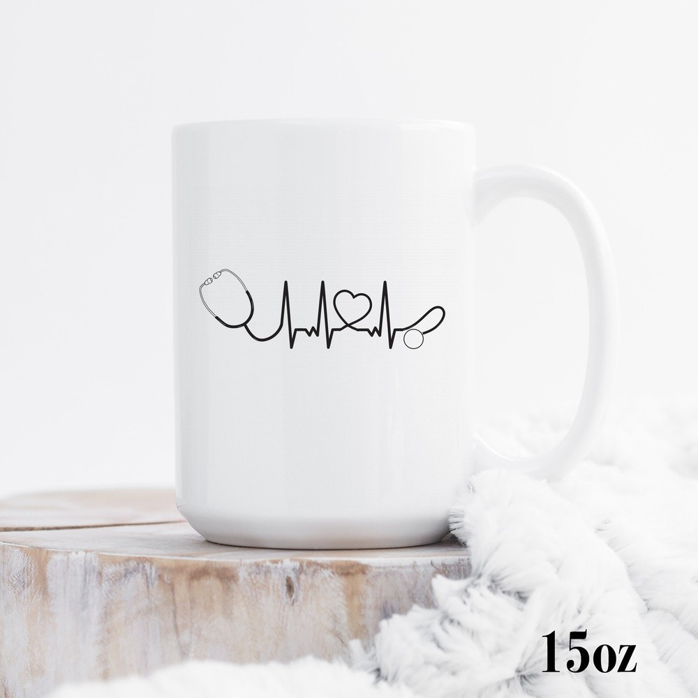 Nurse Heartbeat Mug Nurse Mug Nurse Gift Nurse Appreciation Rn Gift Rn Mug Nurse
