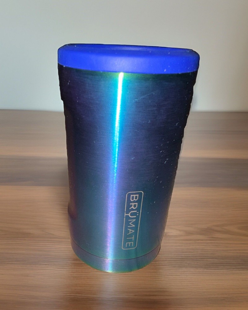 Brumate Hopsulator Slim Dark Aura Purple 12 oz Slim Cans Beer Drink Can Cooler