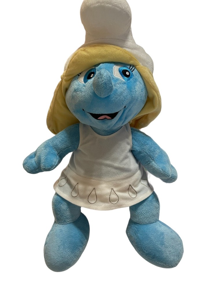 Build a Bear Smurfette Original Plush Stuffed 18” Smurf Girl w/Dress