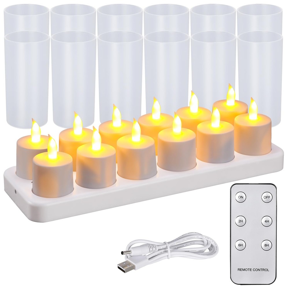 Rechargeable Candles with Remote Control Rechargeable Tea Lights Tealights