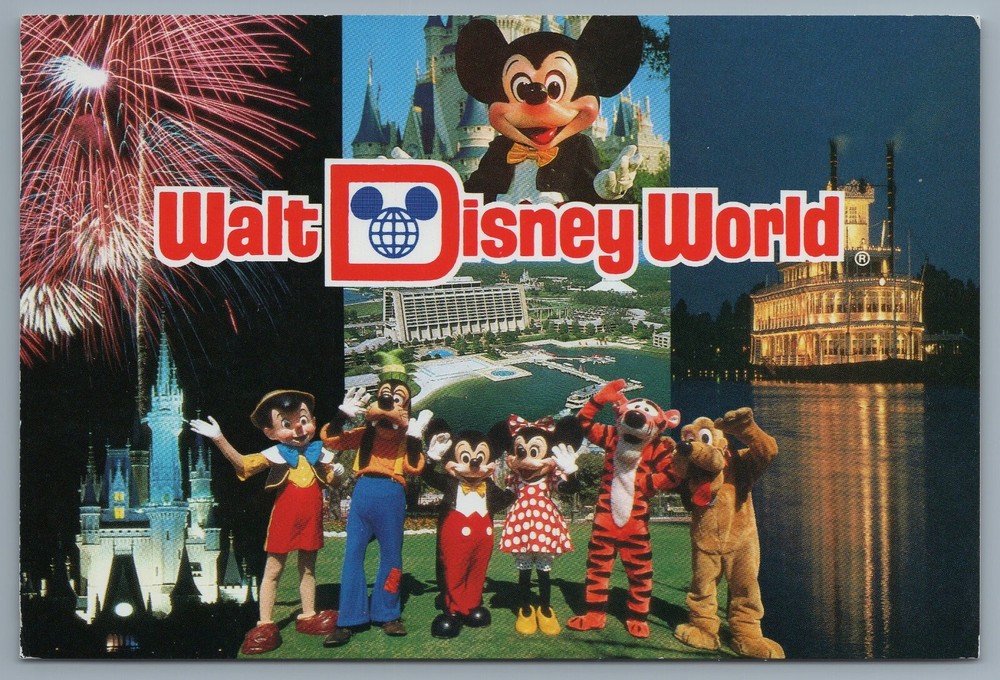 1993 Walt Disney World Welcome To Our World postcard Lake Buena Vista Florida C6
