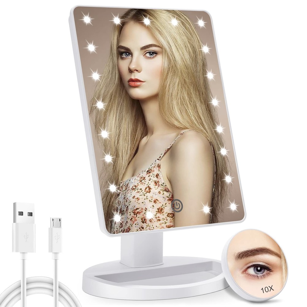 10X Magnifying LED Vanity Mirror with 21 Lights for Makeup