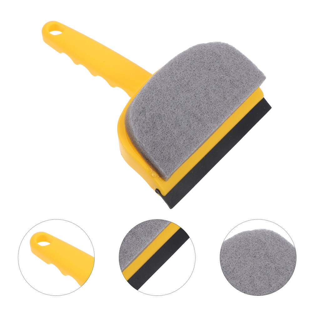 Shower squeegee with brush for windows and screens plus holder  