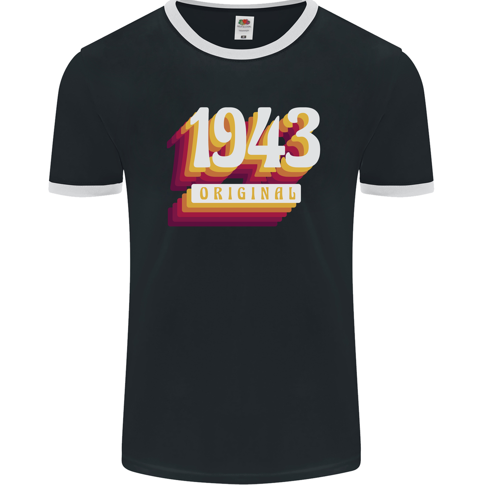 Retro 82nd Birthday Original 1943 Mens Ringer T-Shirt FotL