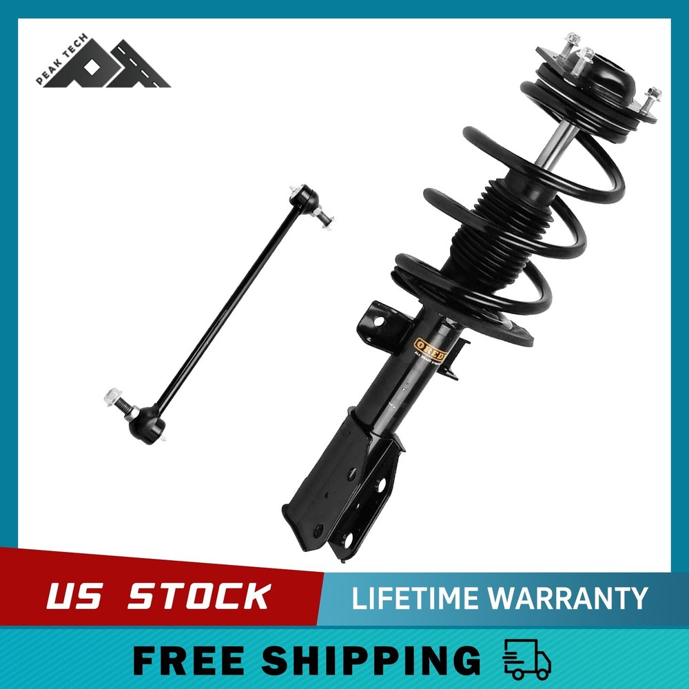 Front Strut+Sway Bar for Buick Enclave Chevy Traverse GMC Acadia Saturn Outlook