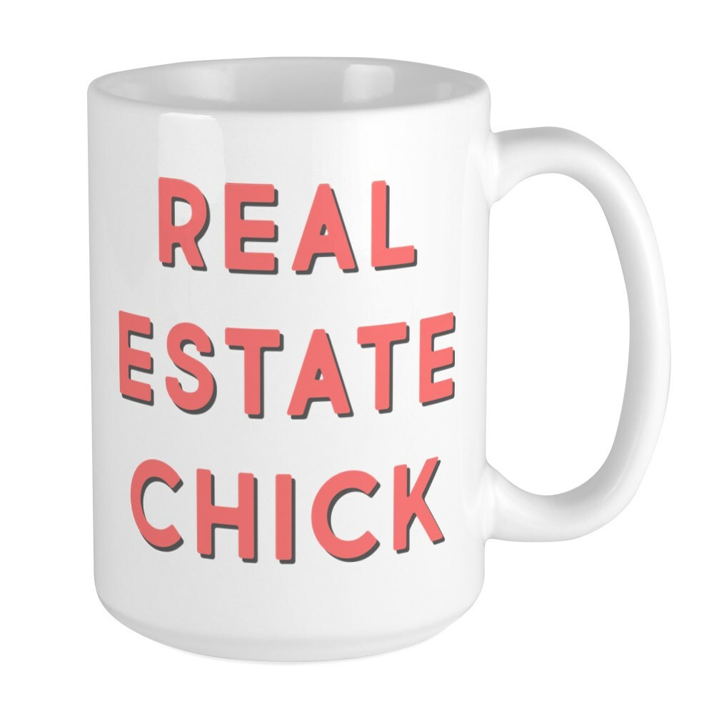CafePress Real Estate Chick Coffee Mug, Large 15 oz. White Coffee Cup (98216826)